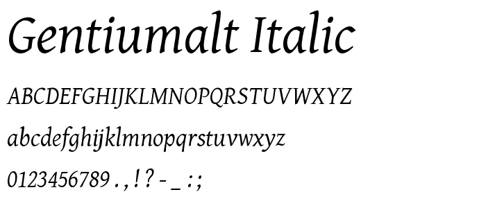GentiumAlt Italic font